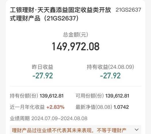 银行理财亏钱了！有投资者一天亏损1000多元，央行曾喊话提示风险