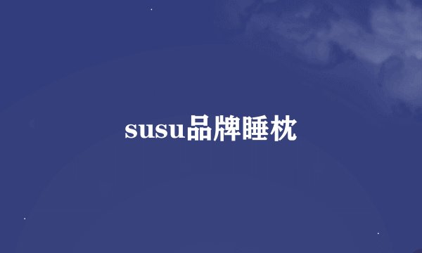 susu品牌睡枕