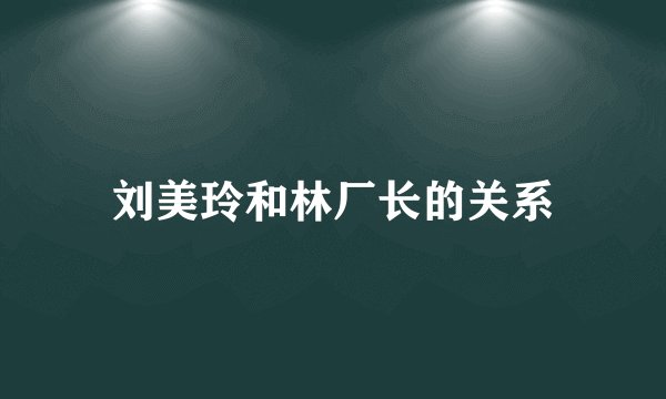 刘美玲和林厂长的关系