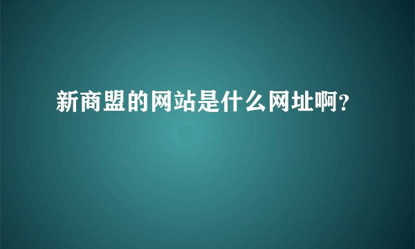 新商盟的网站是什么网址啊？