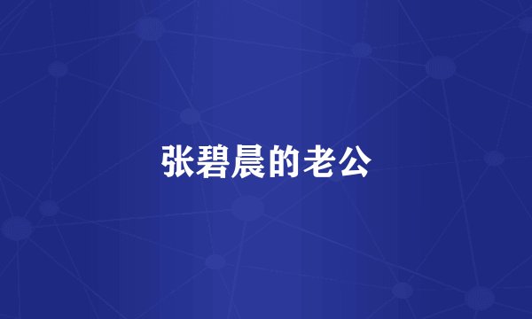 张碧晨的老公