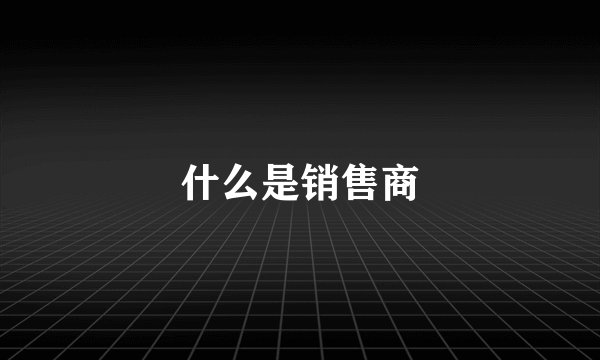什么是销售商