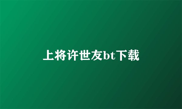 上将许世友bt下载