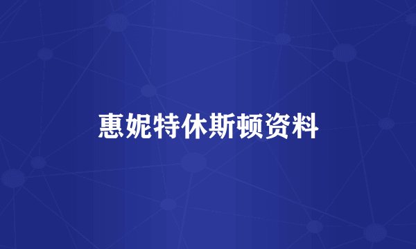 惠妮特休斯顿资料