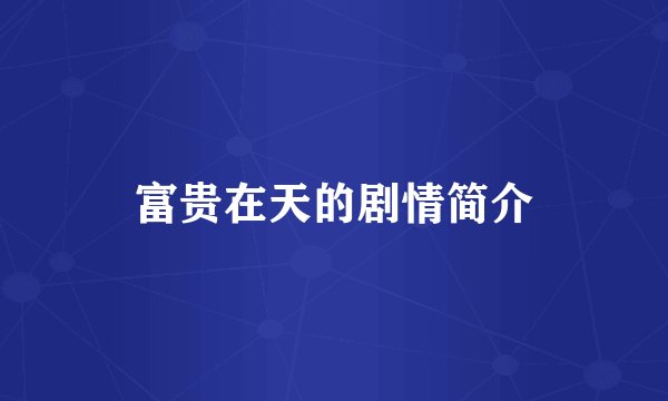 富贵在天的剧情简介