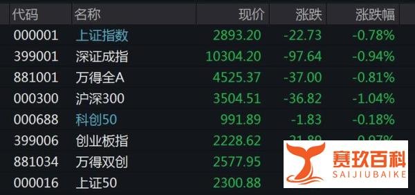 A股集体低开：沪指击穿2900点，养殖业、中药等板块下挫
