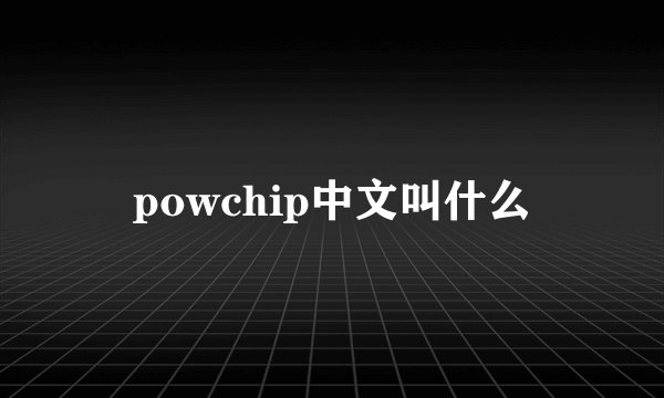 powchip中文叫什么