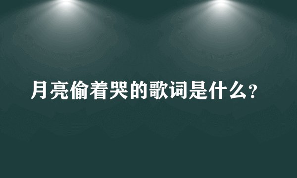 月亮偷着哭的歌词是什么？
