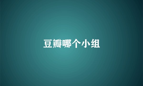豆瓣哪个小组