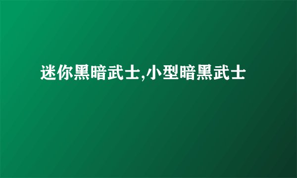 迷你黑暗武士,小型暗黑武士