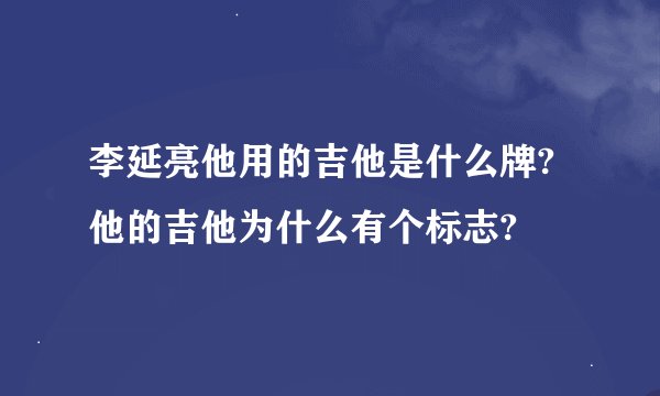 李延亮他用的吉他是什么牌?他的吉他为什么有个标志?