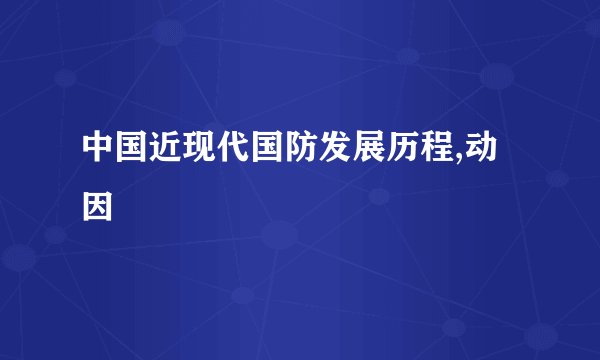 中国近现代国防发展历程,动因