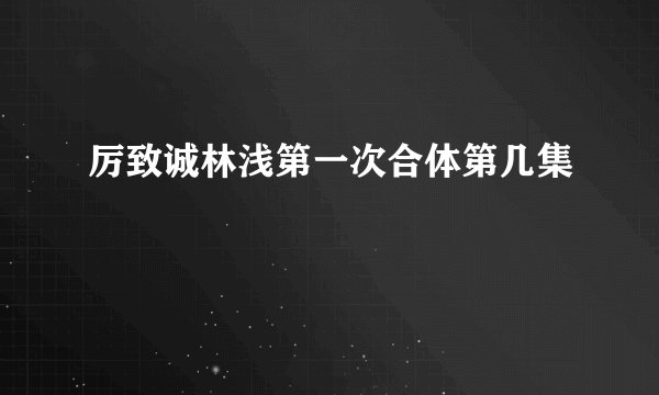 厉致诚林浅第一次合体第几集