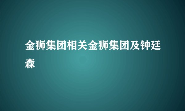 金狮集团相关金狮集团及钟廷森