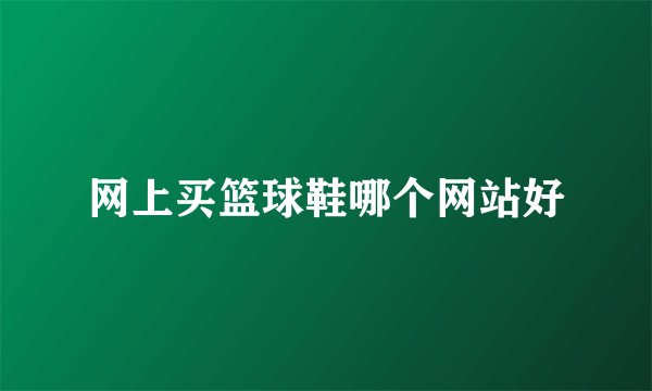 网上买篮球鞋哪个网站好