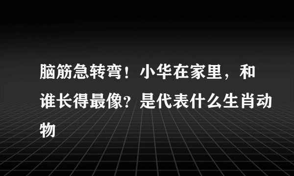脑筋急转弯！小华在家里，和谁长得最像？是代表什么生肖动物