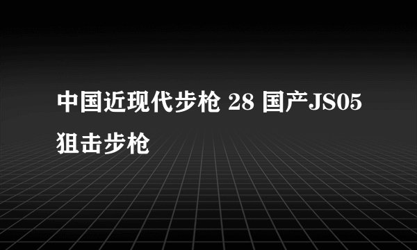 中国近现代步枪 28 国产JS05狙击步枪