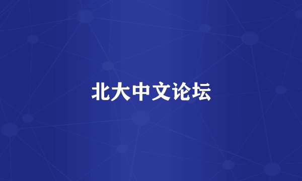 北大中文论坛