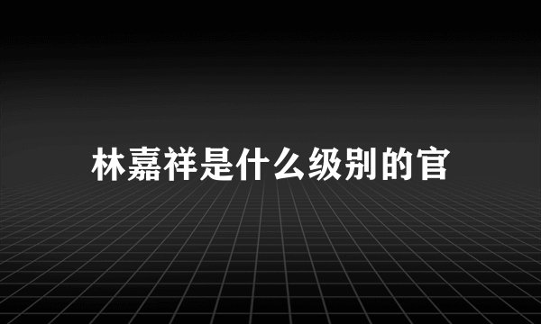 林嘉祥是什么级别的官
