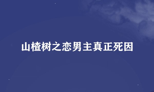 山楂树之恋男主真正死因