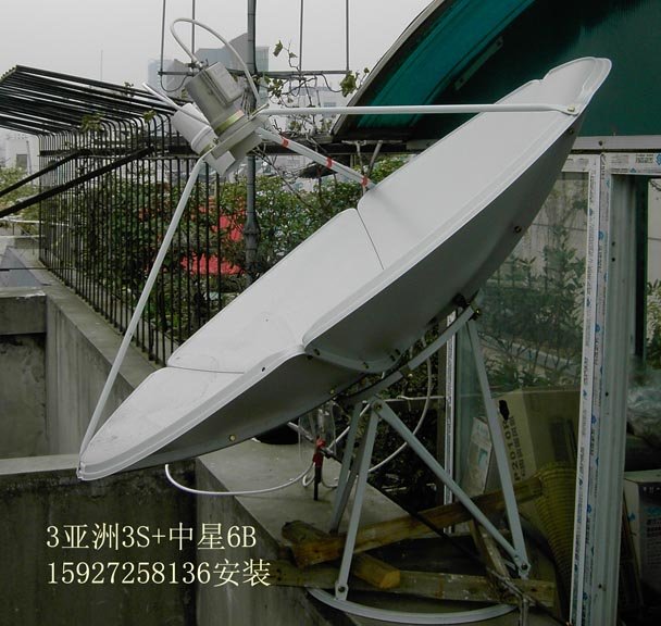 请教卫星天线一锅双星的安装方法