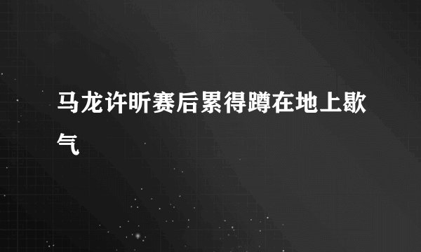 马龙许昕赛后累得蹲在地上歇气