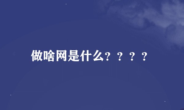 做啥网是什么？？？？