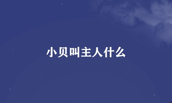 小贝叫主人什么