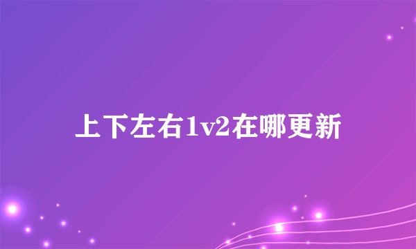 上下左右1v2在哪更新
