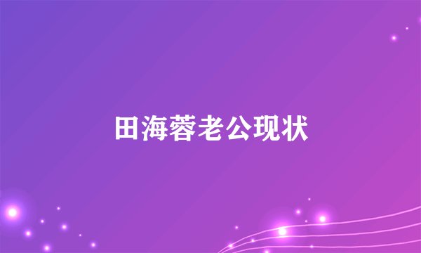 田海蓉老公现状