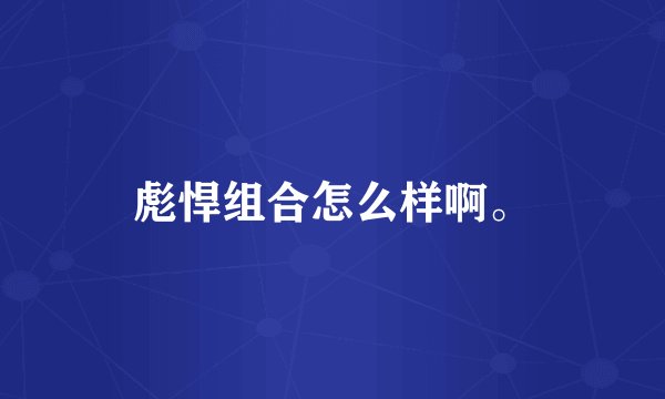 彪悍组合怎么样啊。