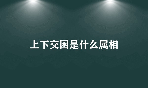上下交困是什么属相
