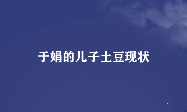 于娟的儿子土豆现状