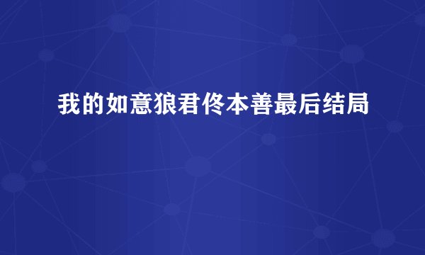 我的如意狼君佟本善最后结局