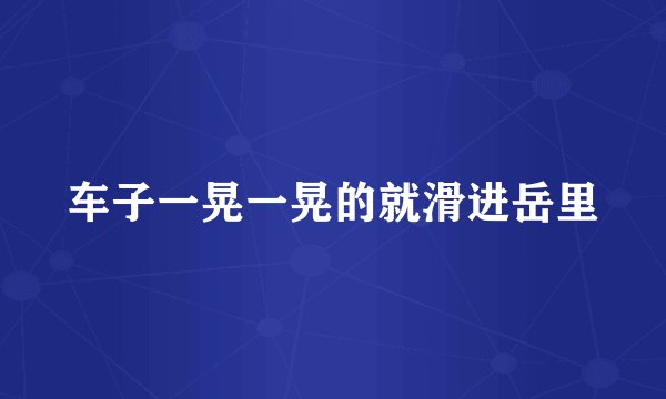 车子一晃一晃的就滑进岳里