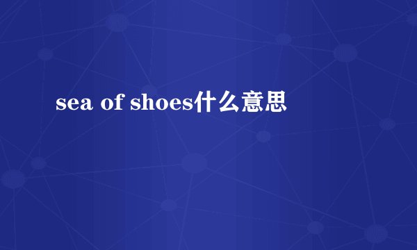 sea of shoes什么意思