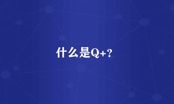 什么是Q+？