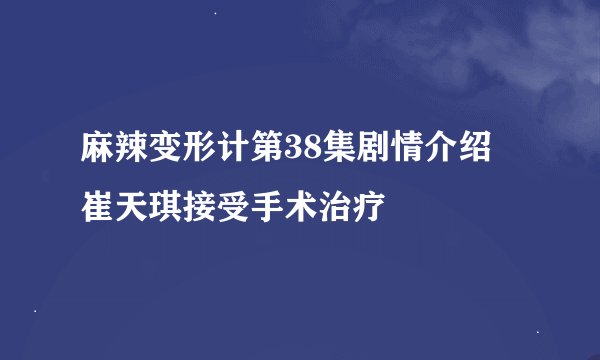 麻辣变形计第38集剧情介绍 崔天琪接受手术治疗