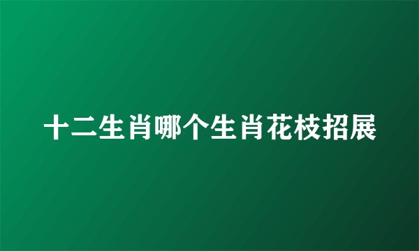 十二生肖哪个生肖花枝招展