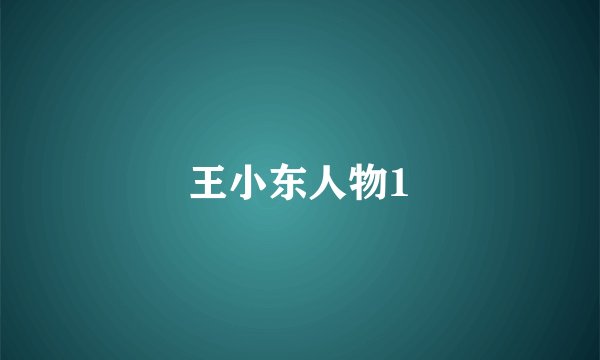 王小东人物1