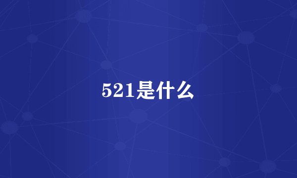 521是什么