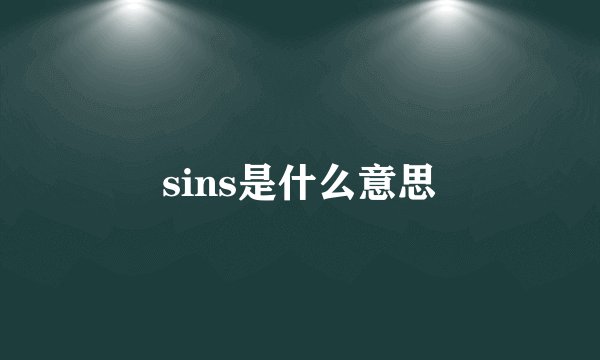 sins是什么意思