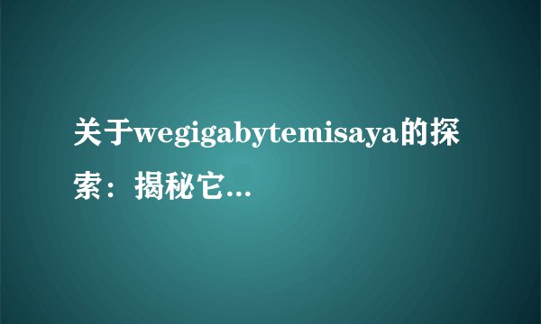 关于wegigabytemisaya的探索：揭秘它的影响与应用