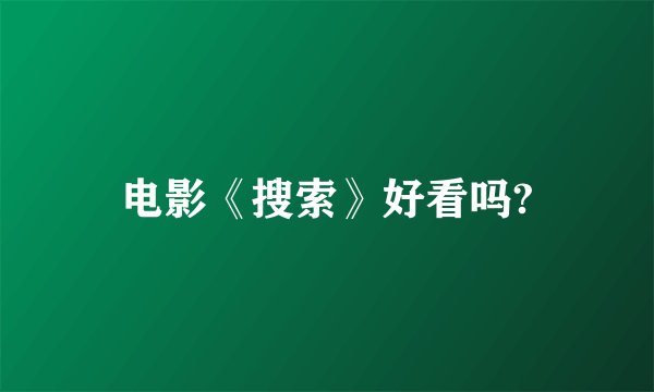 电影《搜索》好看吗?