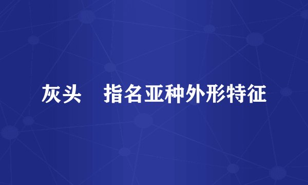 灰头鹀指名亚种外形特征