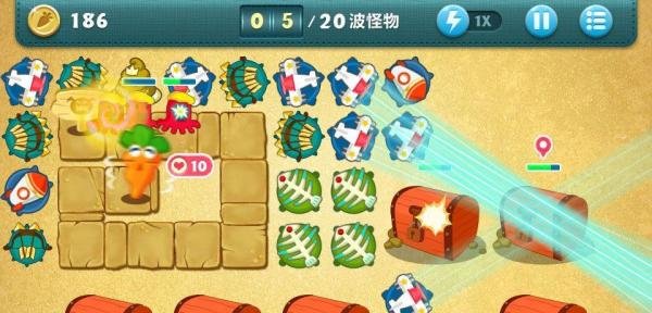 【保卫萝卜】挑战图 第45关 完美金萝卜通关攻略