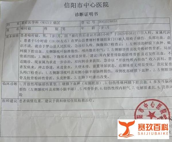 河南7岁男童遭男子暴力袭击，椅子砸头致重伤入ICU