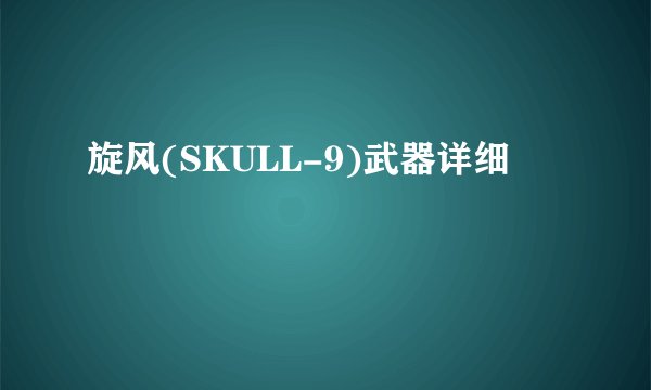 旋风(SKULL-9)武器详细