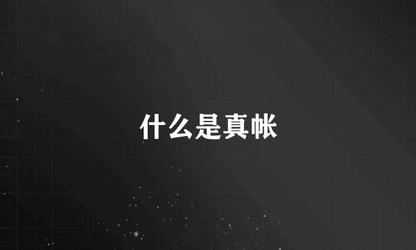 什么是真帐