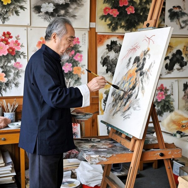 李苦禅烧画故事